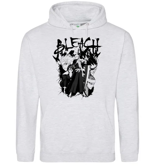 Чоловіча толстовка (худі) Бліч Сірий меланж фото