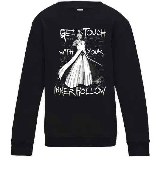 Дитячий світшот Bleach get in touch Чорний фото