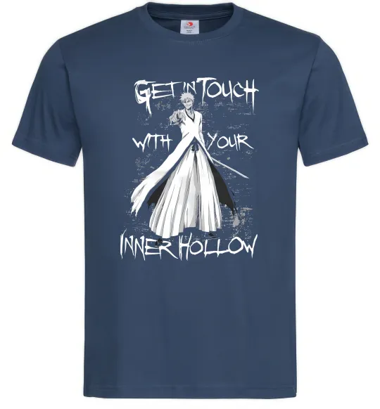 Чоловіча футболка Bleach get in touch Темно-синій фото