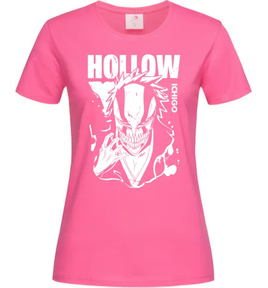 Жіноча футболка Ichigo Hollow Яскраво-рожевий фото