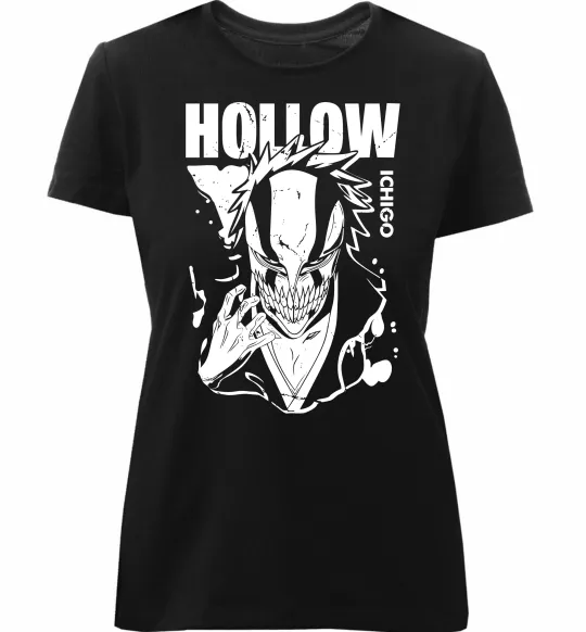 Жіноча преміум футболка Ichigo Hollow Чорний фото
