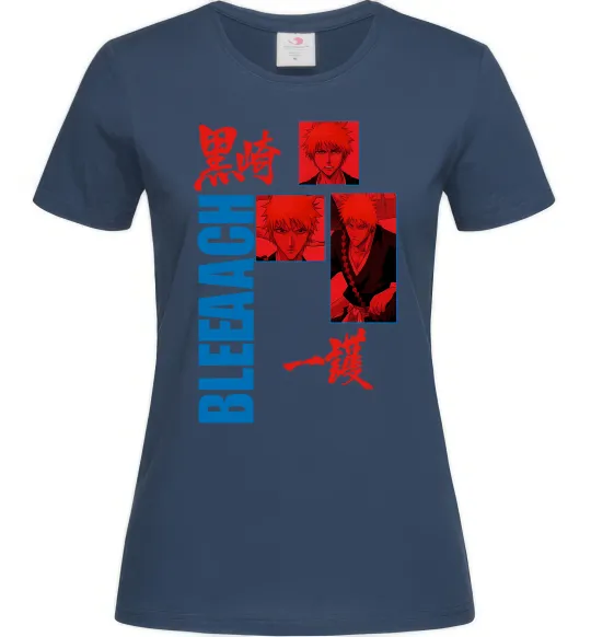 Жіноча футболка Ichigo Bleach Темно-синій фото