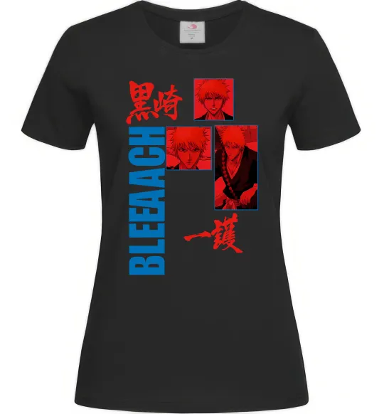 Жіноча футболка Ichigo Bleach Чорний фото