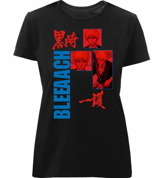 Жіноча преміум футболка Ichigo Bleach Чорний фото