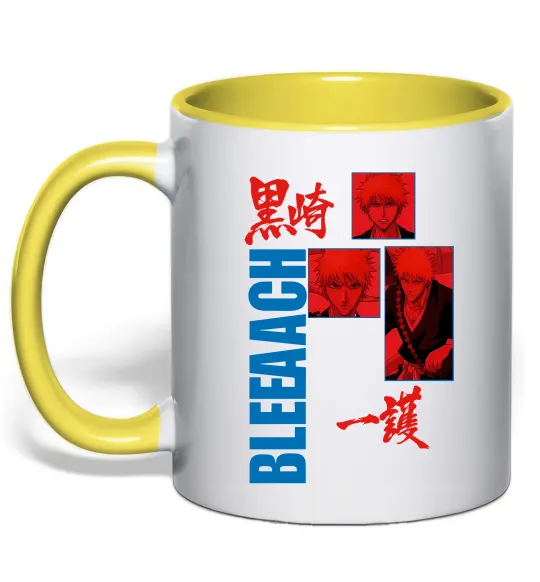 Чашка с цветной ручкой Ichigo Bleach Лимонный фото