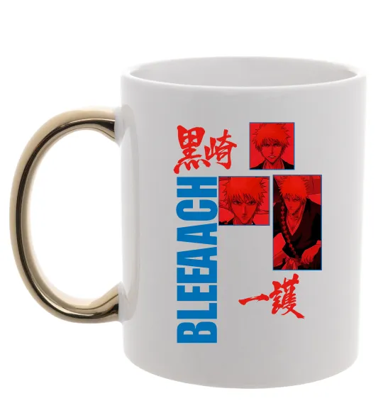 Чашка з кольоровою ручкою Ichigo Bleach Золото фото