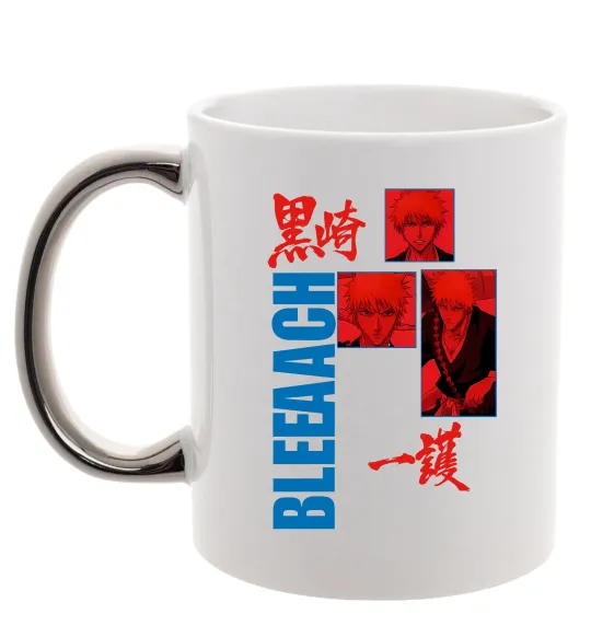 Чашка з кольоровою ручкою Ichigo Bleach Срібло фото