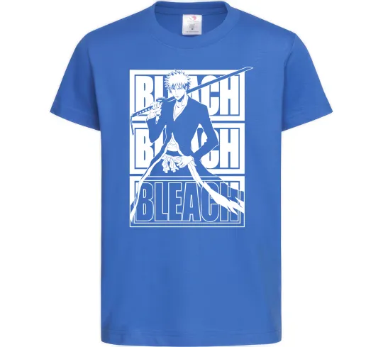 Детская футболка Bleach Kurosaki Ichigo Ярко-синий фото