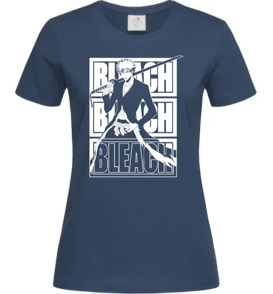 Жіноча футболка Bleach Kurosaki Ichigo Темно-синій фото