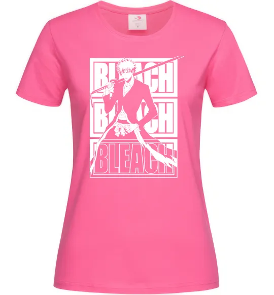 Жіноча футболка Bleach Kurosaki Ichigo Яскраво-рожевий фото