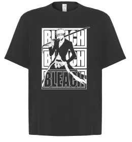 Футболка Оверсайз Бліч маска Чорний фото