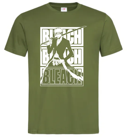 Чоловіча футболка Bleach Kurosaki Ichigo Оливковий фото