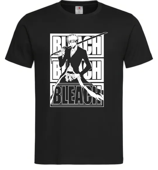 Чоловіча футболка Bleach Kurosaki Ichigo Чорний фото
