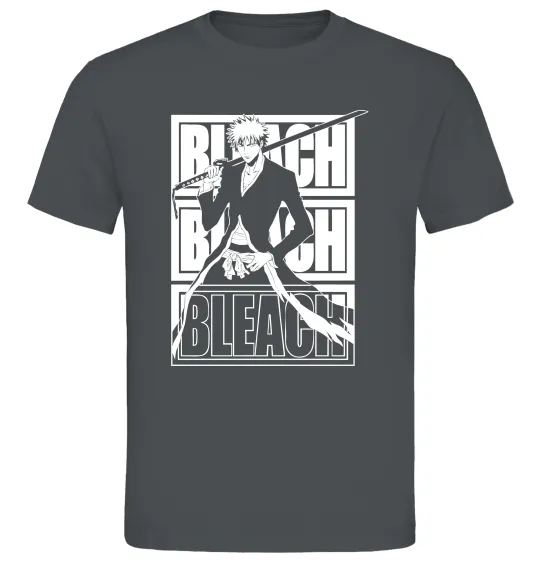 Чоловіча футболка Bleach Kurosaki Ichigo Графіт фото