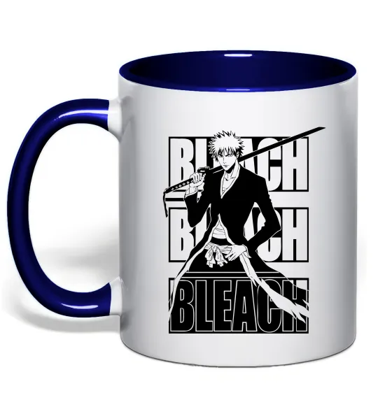 Чашка з кольоровою ручкою Bleach Kurosaki Ichigo Глибокий темно-синій фото