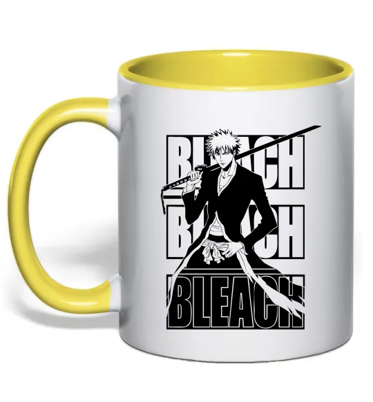 Чашка с цветной ручкой Bleach Kurosaki Ichigo Лимонный фото