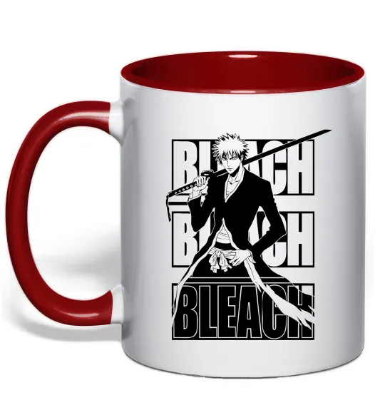 Чашка з кольоровою ручкою Bleach Kurosaki Ichigo Червоний фото
