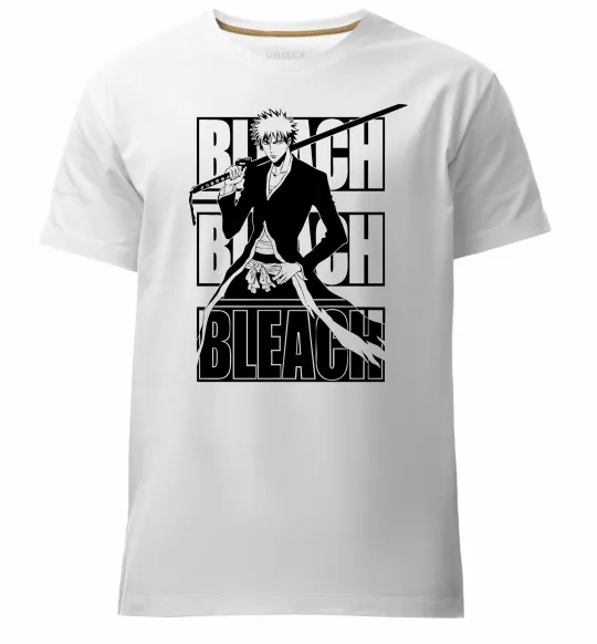 Чоловіча преміум футболка Bleach Kurosaki Ichigo Білий фото