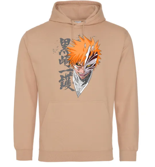 Жіноча толстовка (худі) Бліч маска Пісочний фото