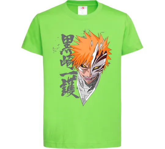 Дитяча футболка Бліч маска Лаймовий фото