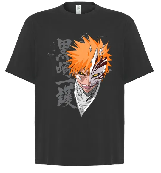 Футболка Оверсайз Бліч маска Чорний фото