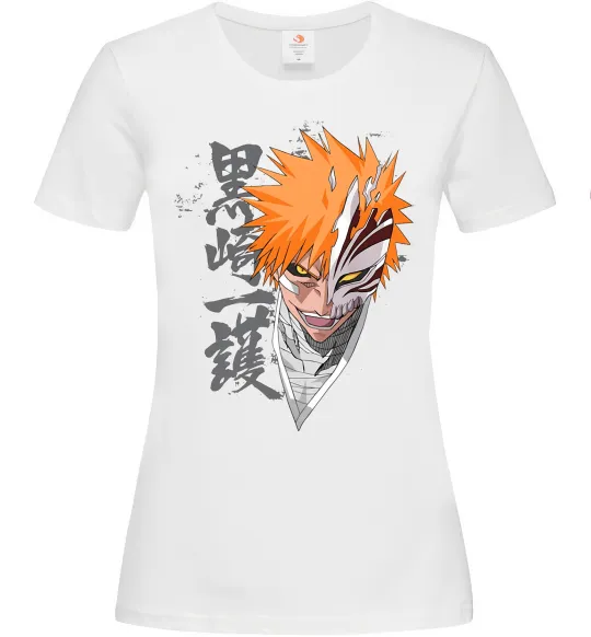 Жіноча футболка Бліч маска Білий фото