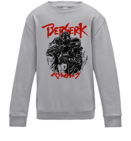 Детский Свитшот Berserk armor Серый меланж фото