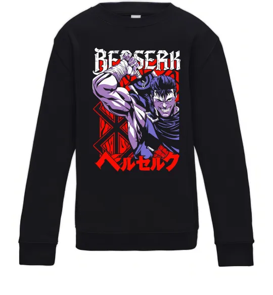Детский Свитшот Берсерк Черный фото