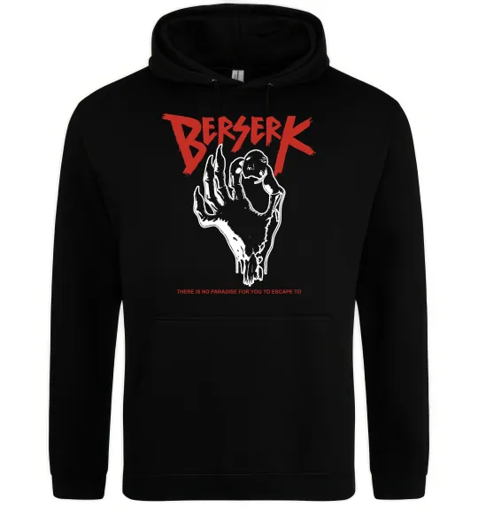 Женская толстовка (худи) Berserk hand Черный фото