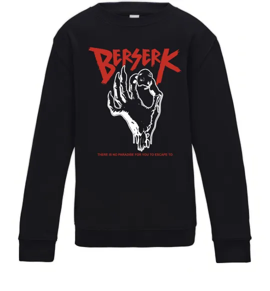 Детский Свитшот Berserk hand Черный фото