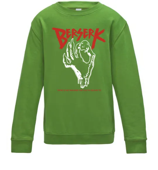 Детский Свитшот Berserk hand Лаймовый фото
