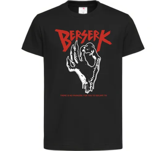 Детская футболка Berserk hand Черный фото