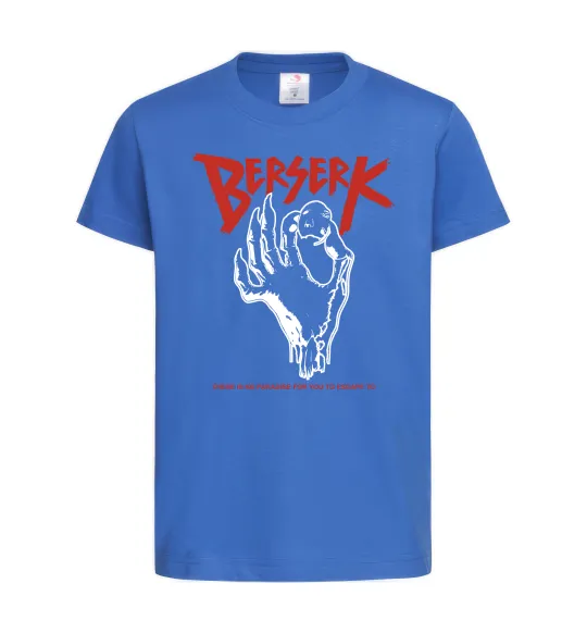 Дитяча футболка Berserk hand Яскраво-синій фото