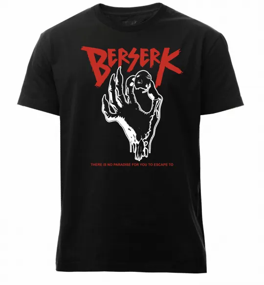 Мужская премиум футболка Berserk hand Черный фото
