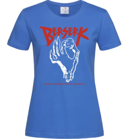Жіноча футболка Berserk hand Яскраво-синій фото