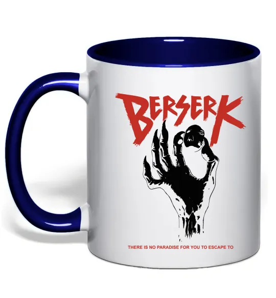 Чашка с цветной ручкой Berserk hand Глубокий темно-синий фото