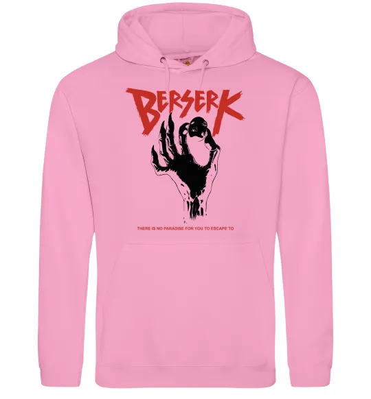 Мужская толстовка (худи) Berserk hand Розовый фото