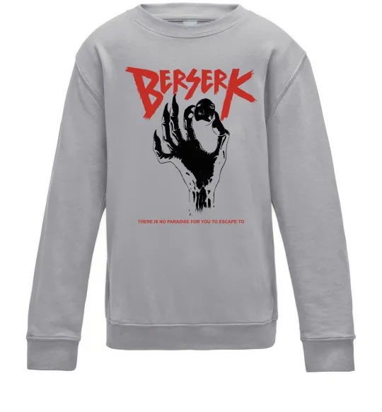Детский Свитшот Berserk hand Серый меланж фото