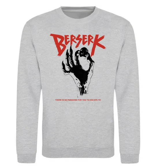 Свитшот Berserk hand Серый меланж фото