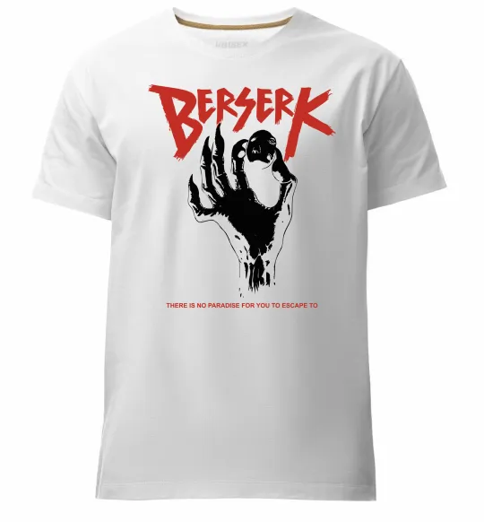 Мужская премиум футболка Berserk hand Белый фото