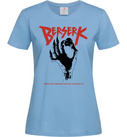 Жіноча футболка Berserk hand Блакитний фото