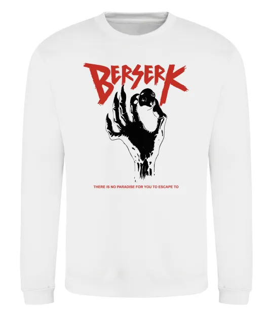 Свитшот Berserk hand Белый фото