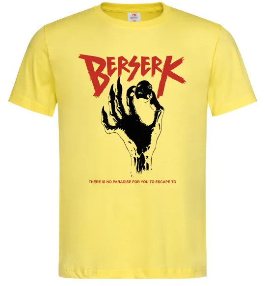Мужская футболка Berserk hand Лимонный фото