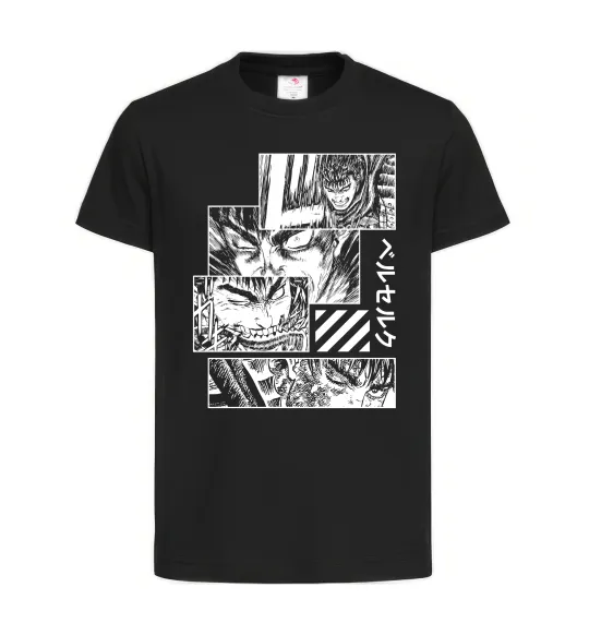 Детская футболка Berserk manga Черный фото
