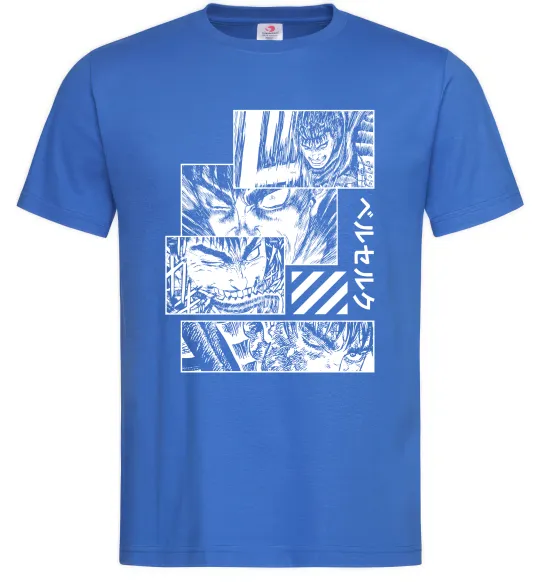 Мужская футболка Berserk manga Ярко-синий фото