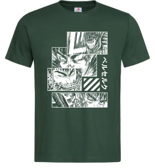 Мужская футболка Berserk manga Темно-зеленый фото