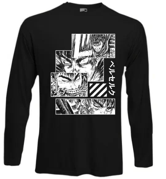 Лонгслів Berserk manga Чорний фото