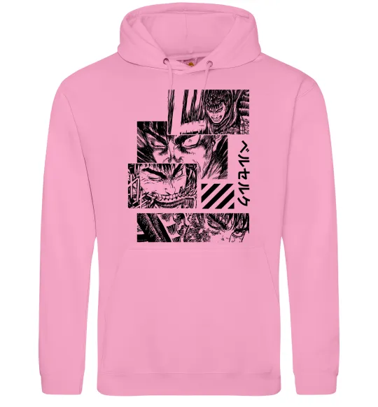 Чоловіча толстовка (худі) Berserk manga Рожевий фото