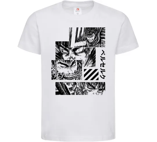 Детская футболка Berserk manga Белый фото