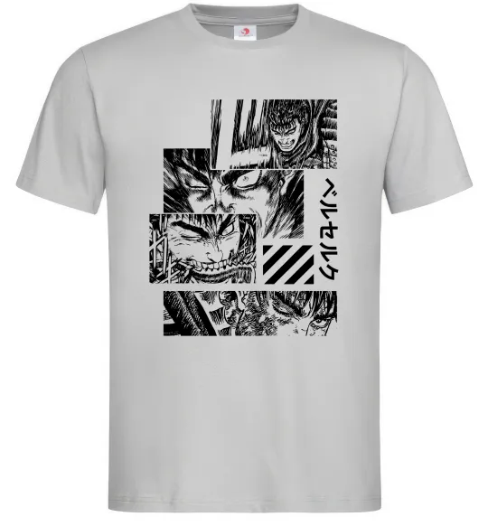 Мужская футболка Berserk manga Серый фото